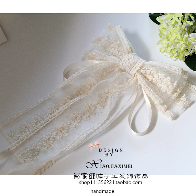 diy森女系手工蕾丝多层清新发饰