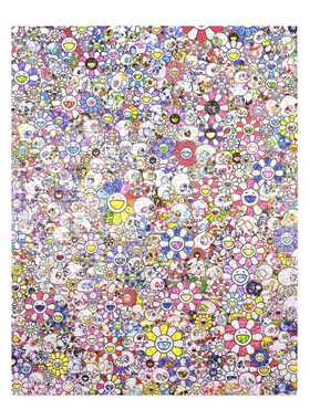 现货 skullsflowers 村上隆新款太阳花骷髅拼图 益智玩具创意礼物