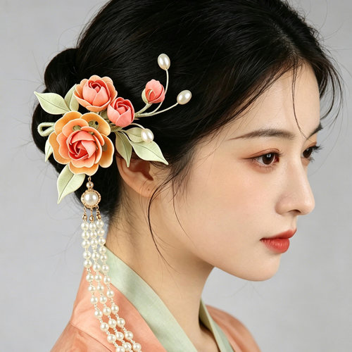 玫瑰花免裁剪沙龙diy缠花材料包