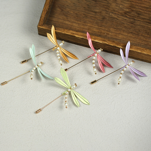 手工diy免裁剪胸花缠花材料包系列蜻蜓胸针古风汉服发饰夏虫授权