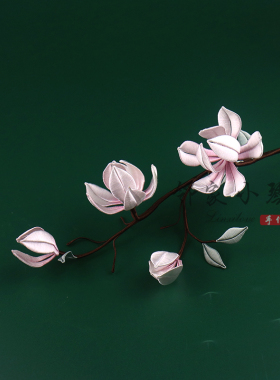 手工玉兰胸花缠花材料包古风