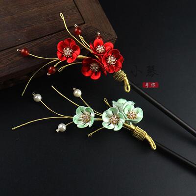 手工缠花发簪材料包古风汉服头饰