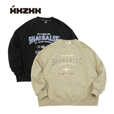 XXZXX童装潮牌甄选折扣 男女童中性街舞时尚印花字母宽松卫衣