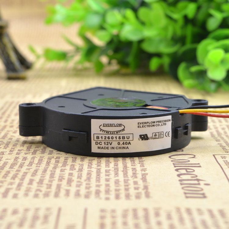 EVERFLOW B126015BU 12V 0.40A 3线 6cm 电脑 CPU AMD 涡轮 风扇