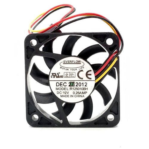 全新EVERFLOW R125010BH 5010 12V 0.25A 3线测速双滚珠散热风扇