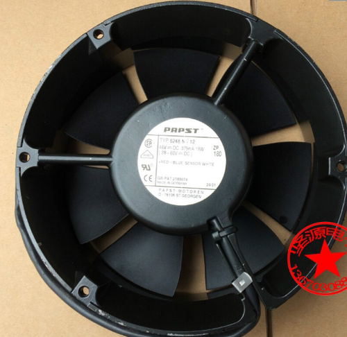 原装德国PAPST 6248N/12 48V 375mA 18W 172*51MM 金属铝框风扇