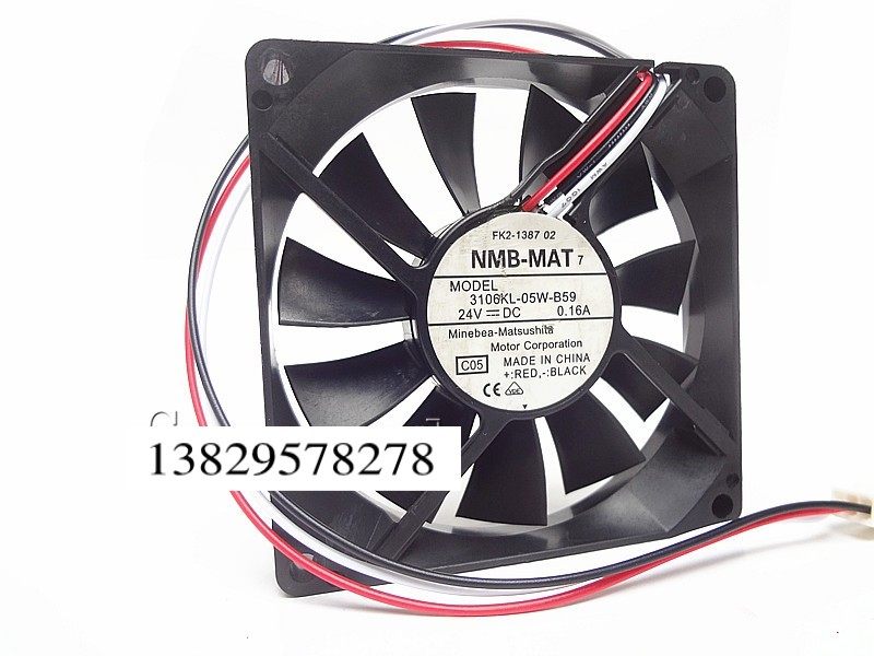 NMB 3106KL-05W-B59 8015 24V 0.16A 8CM 3线报警功能散热风扇