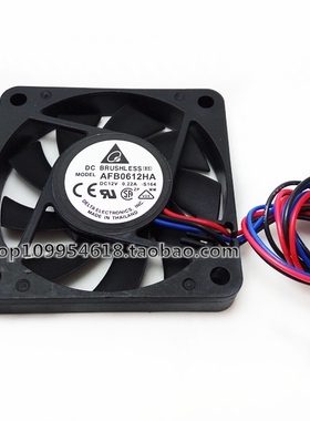 台达 6CM/厘米 AFB0612HA -S164 6010 3线 12V 0.22A CPU机箱风扇