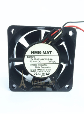 正品NMB 2410ML-04W-B60/B69 6025 12V 0.40A 6CM双滚珠轴流风扇