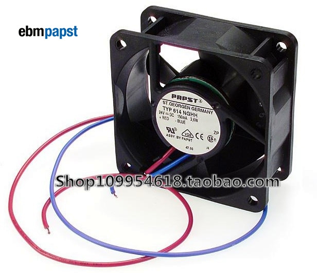 徳国 PAPST 6025 24V 3.6W TYP614NGHH 6厘米 双滚珠 变频器风扇
