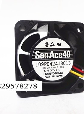 三洋 4028 24V 0.18A 4cm 变频器 工控机散热风扇 109P0424J3013