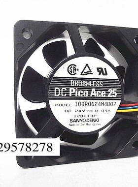 三洋 109R0624M4D07 6025 24V 0.04A 6CM/厘米 变频器 静音风扇