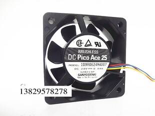 24V 0.04A 6CM 三洋 变频器 6025 厘米 静音风扇 109R0624M4D07