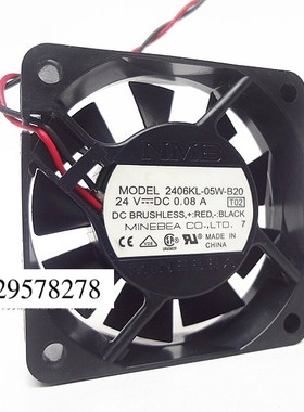 原装NMB 6015 24V 0.08A 2406KL-05W-B20 6CM6厘米变频器散热风扇