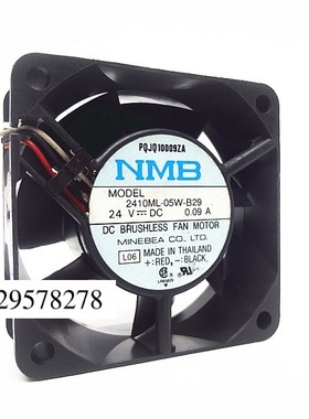 NMB 6025 24V 0.09A 2410ML-05W-B29 6cm 6厘米 3线 变频器风扇