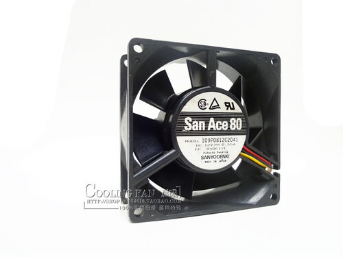 三洋 12V 0.55A 8CM 8厘米 8032 双滚珠 机箱风扇 109P0812C2041