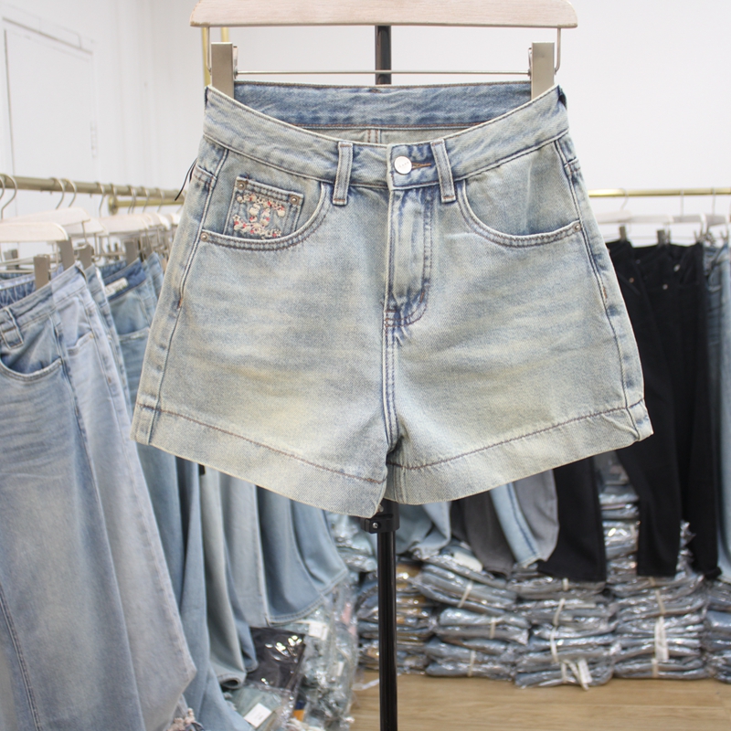 修身短裤常规牛仔棉2024年夏季