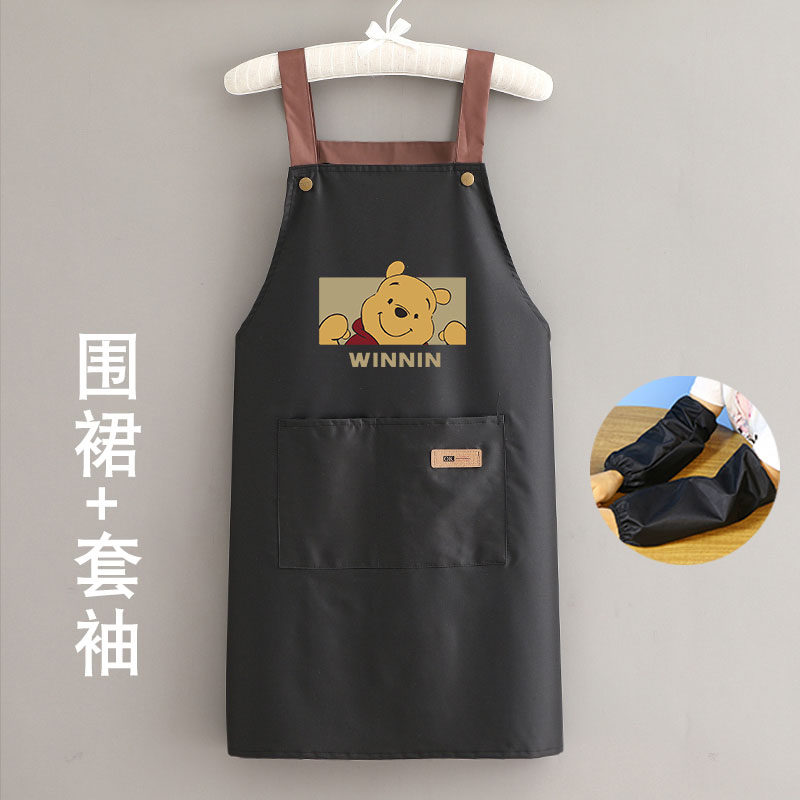 画画围裙女美术生专用大人发型师防水罩衣带袖套陶艺绘画工作围裙