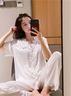 网红ins慵懒风女夏薄款家居服