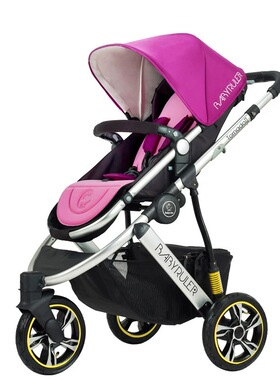 babyruler婴儿推车高景观可坐躺避震双向三轮婴儿车童车龙卷风