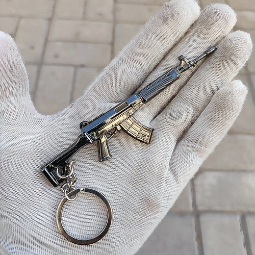 03模拟步枪钥匙链兵人挂件武器