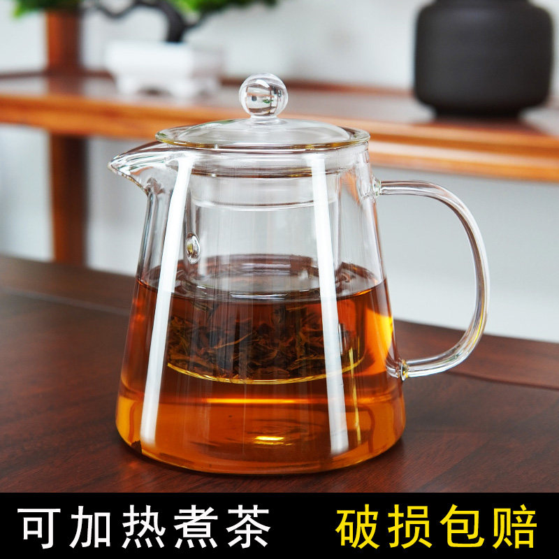 加厚茶壶耐高温茶水分离泡茶水壶过滤耐热茶具套装家用单壶玻璃壶
