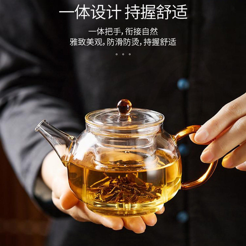 鑫凤祥如意壶高硼硅玻璃泡茶壶图片
