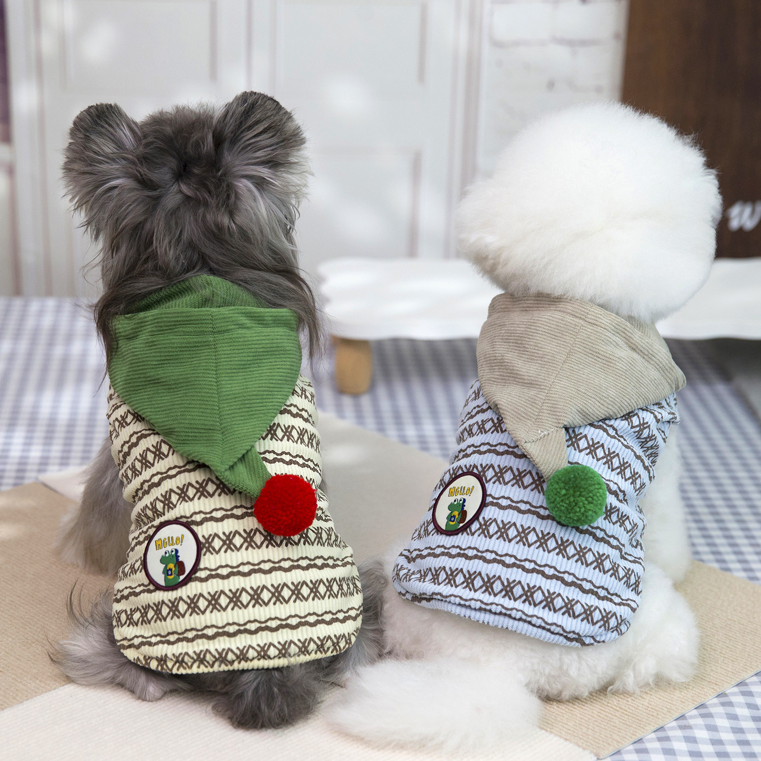 狗狗衣服秋冬加厚保暖马甲背心宠物服装棉衣比熊泰迪小鹿犬幼犬
