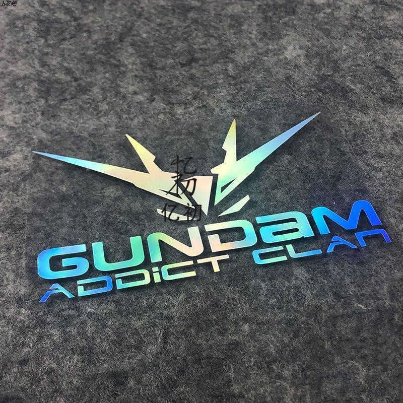 新版高达头像贴纸汽车电动车贴GUNDAM电脑箱包防水反光