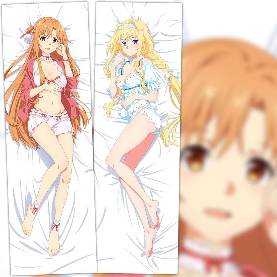 刀剑神域 亚丝娜 爱丽丝 动漫等身抱枕 长靠枕 2wt抱枕套来图定制