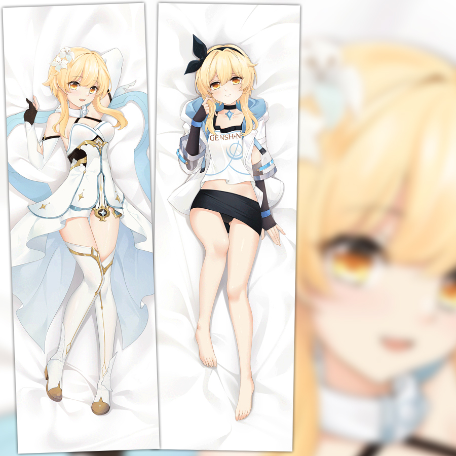 原神旅行者荧原创等身抱枕动漫游