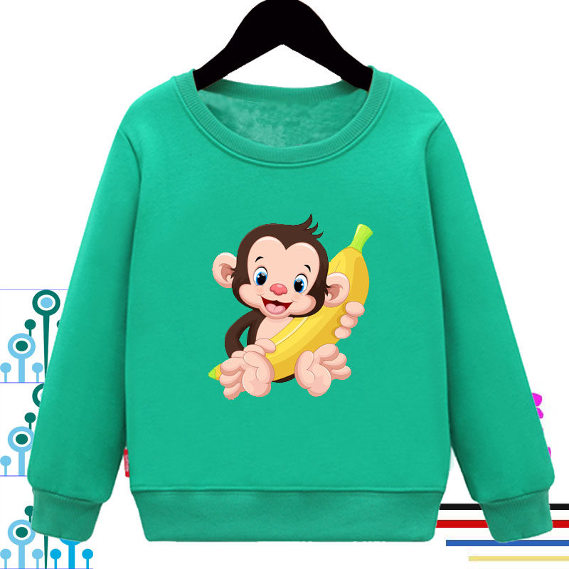 女童装男童卫衣春装猴子新款儿童纯棉套头衫宝宝运动帅气上衣
