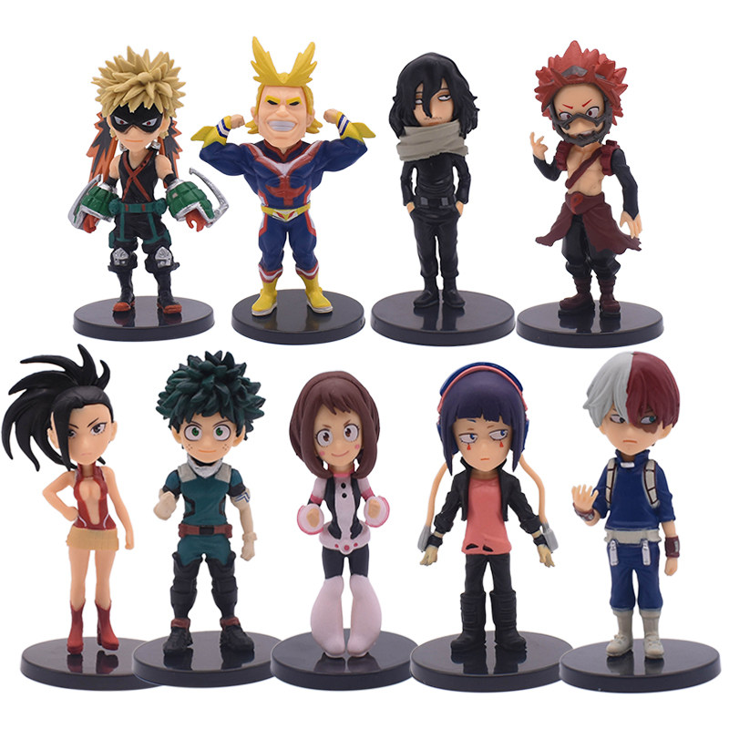 9pcs/set anime my hero academia figure izuku midoriya shouto