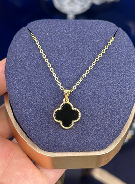 小香风四叶草吊坠项链锁骨链颈链
