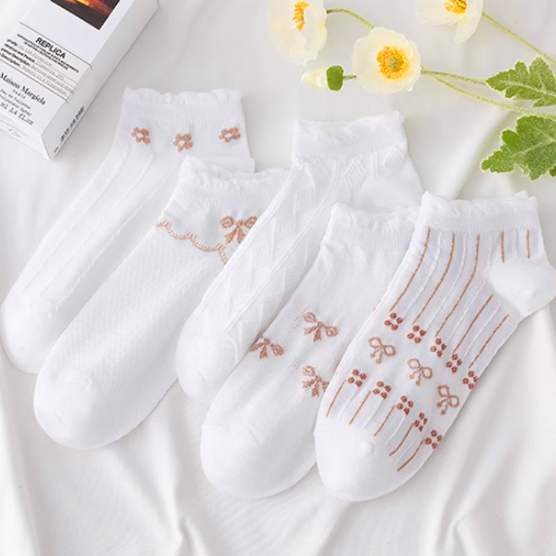 Zhuji Socks for Women, Summer Thin Anti-Odor Sports Short Socks, 2025 Internet Celebrity Hot Style, Non-Slip Cartoon Short Socks