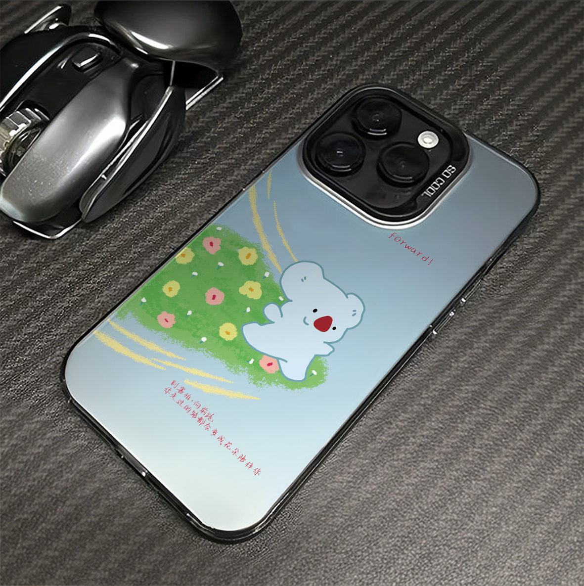 碎花草地可爱考拉适用苹果16promax手机壳iPhone15创意14新款13可爱情侣12pro卡通plus小众11全包8防摔xs硬壳