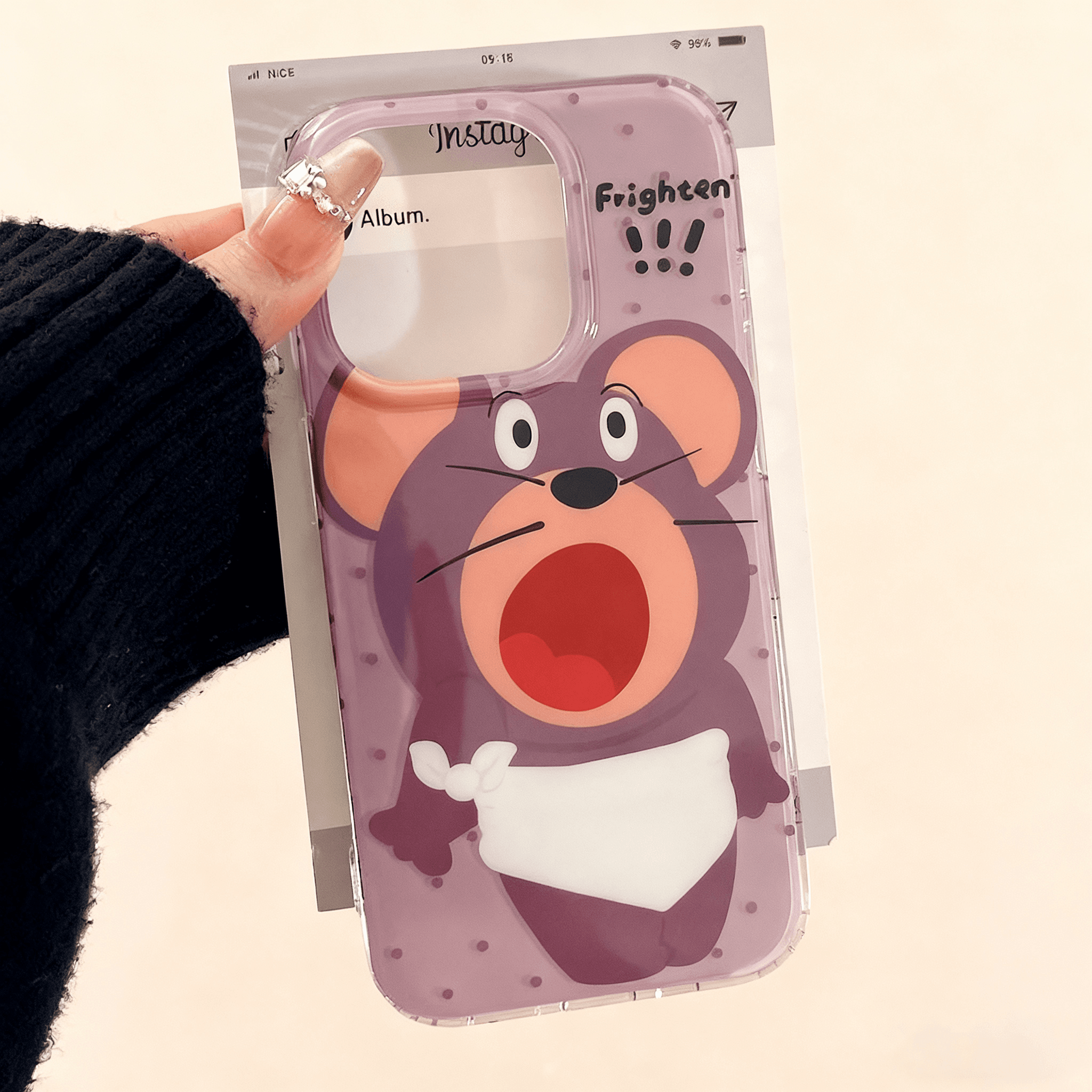 搞怪可爱老鼠适用苹果17promax手机壳iPhone16网红12新款11情侣14动漫xs卡通少女15plus小众13全包11防摔硬壳