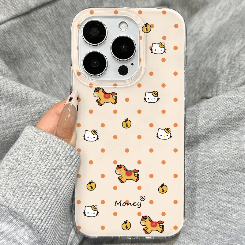 日韩趣味波点小马适用苹果17promax手机壳16小众15新款14高级13plus创意少女12情侣iPhone14全包xs防摔11硬壳,3C数码配件,手机保护套/壳,淘宝优惠券,粉丝福利购,淘宝优惠卷