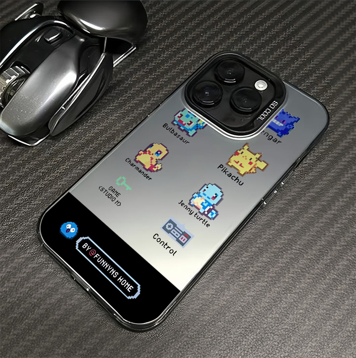 像素宠物小精灵适用苹果15promax手机壳iPhone14卡通少女13新款12小众pro动漫情侣17plus镭射xs小众x防摔硬壳