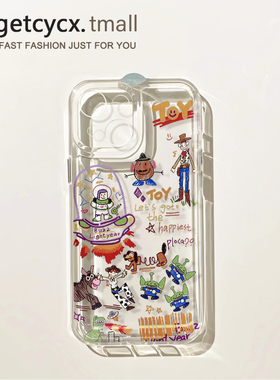 动漫插画巴斯光年适用苹果15promax手机壳iPhone14透明13新款12pro卡通小众17plus太空壳xs女xr全包x防摔硬壳
