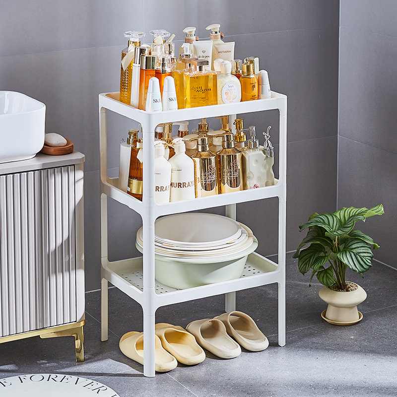 高品质脸盆架防水桶放盆收纳架轮