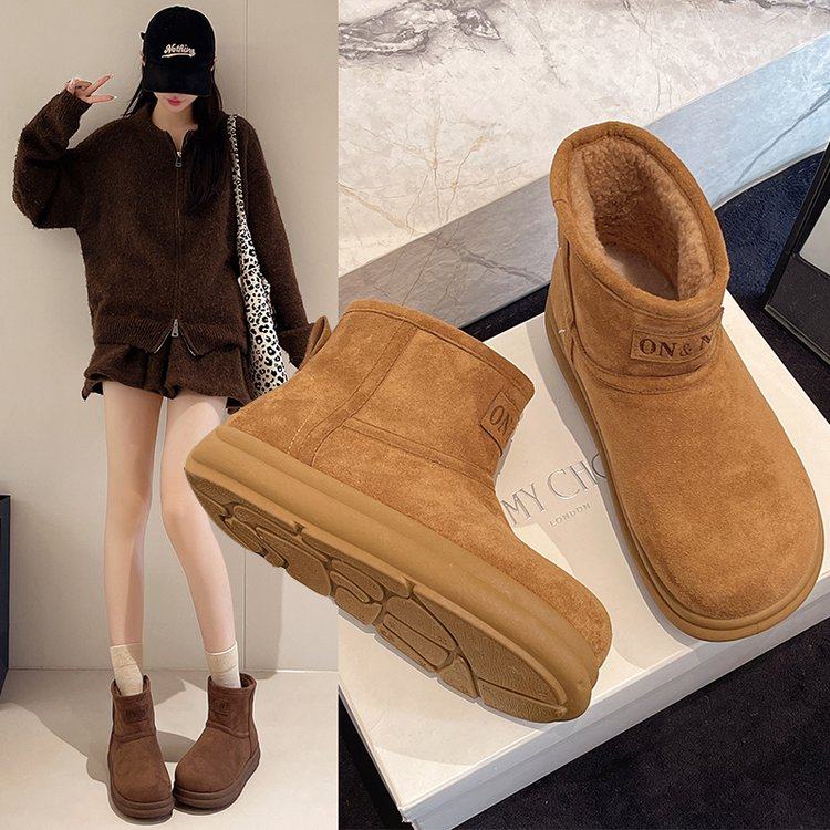 潮流同款雪地靴女冬季爆款加绒保暖棉鞋百搭防滑短靴显瘦增高女靴,女鞋,时尚雪地靴,淘宝优惠券,粉丝福利购,淘宝优惠卷