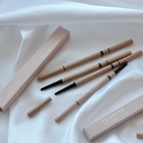Flortte, двусторонний карандаш для бровей, не растекается
