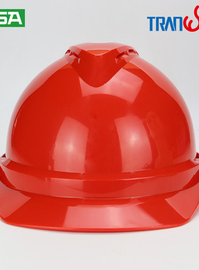 MSA 10146674 V-Gard 豪华型安全帽(红色ABS帽壳，一指键帽衬）