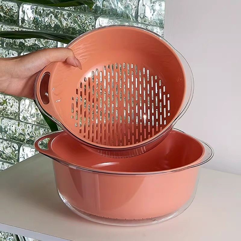 双层洗菜盆沥水篮食品级塑料加厚带手柄厨房家用沥水淘米洗水果盘,餐饮具,洗菜盆/沥水篮/漏水筛,淘宝优惠券,粉丝福利购,淘宝优惠卷
