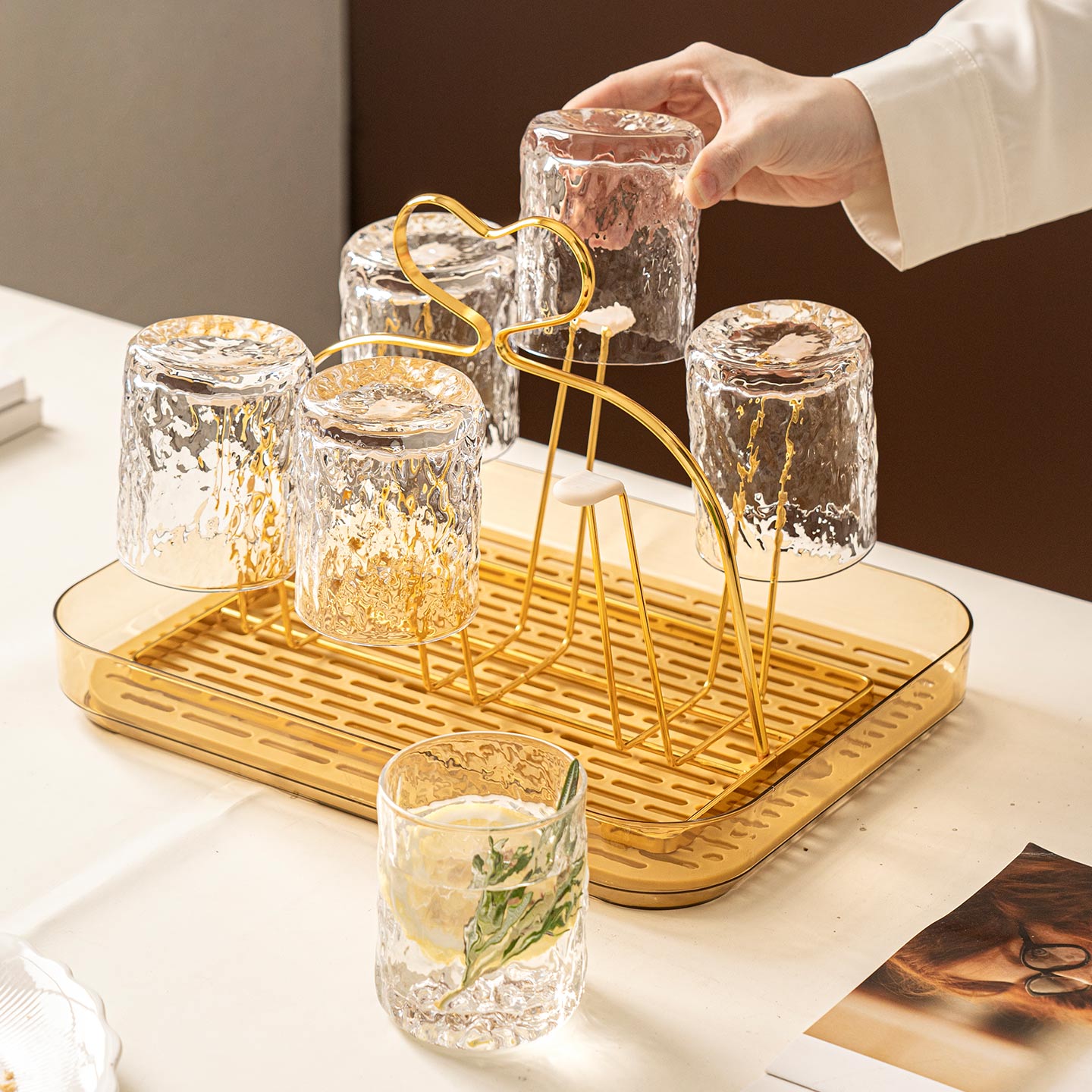 高颜值耐高温树纹杯喝水杯