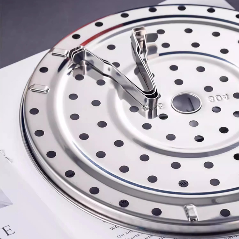 304不锈钢多功能蒸笼家用蒸格篦子隔水支架蒸盘电饭锅内圆形蒸片