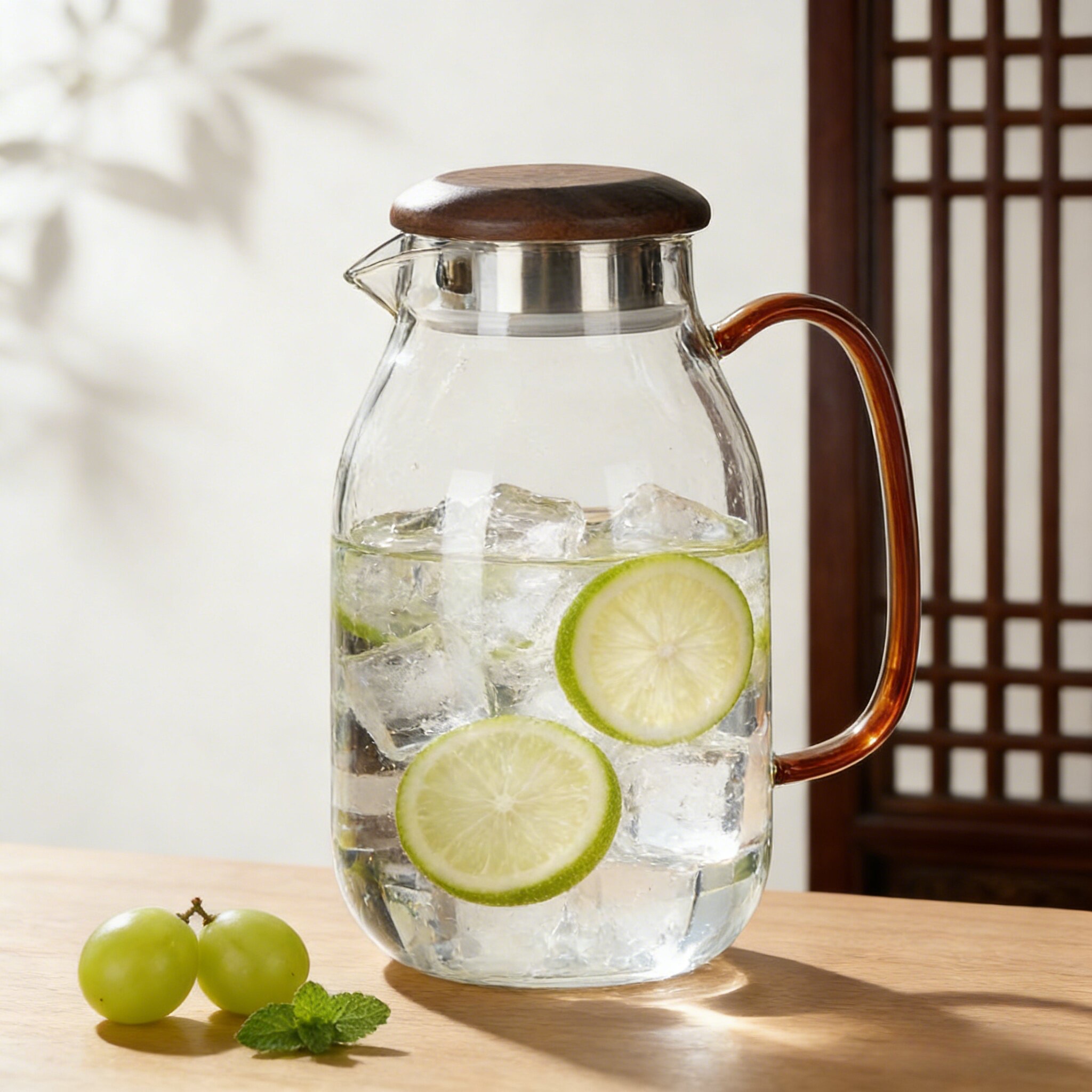 玻璃凉水壶家用耐高温冷水壶水杯套装大容量高颜值餐厅容器泡茶壶