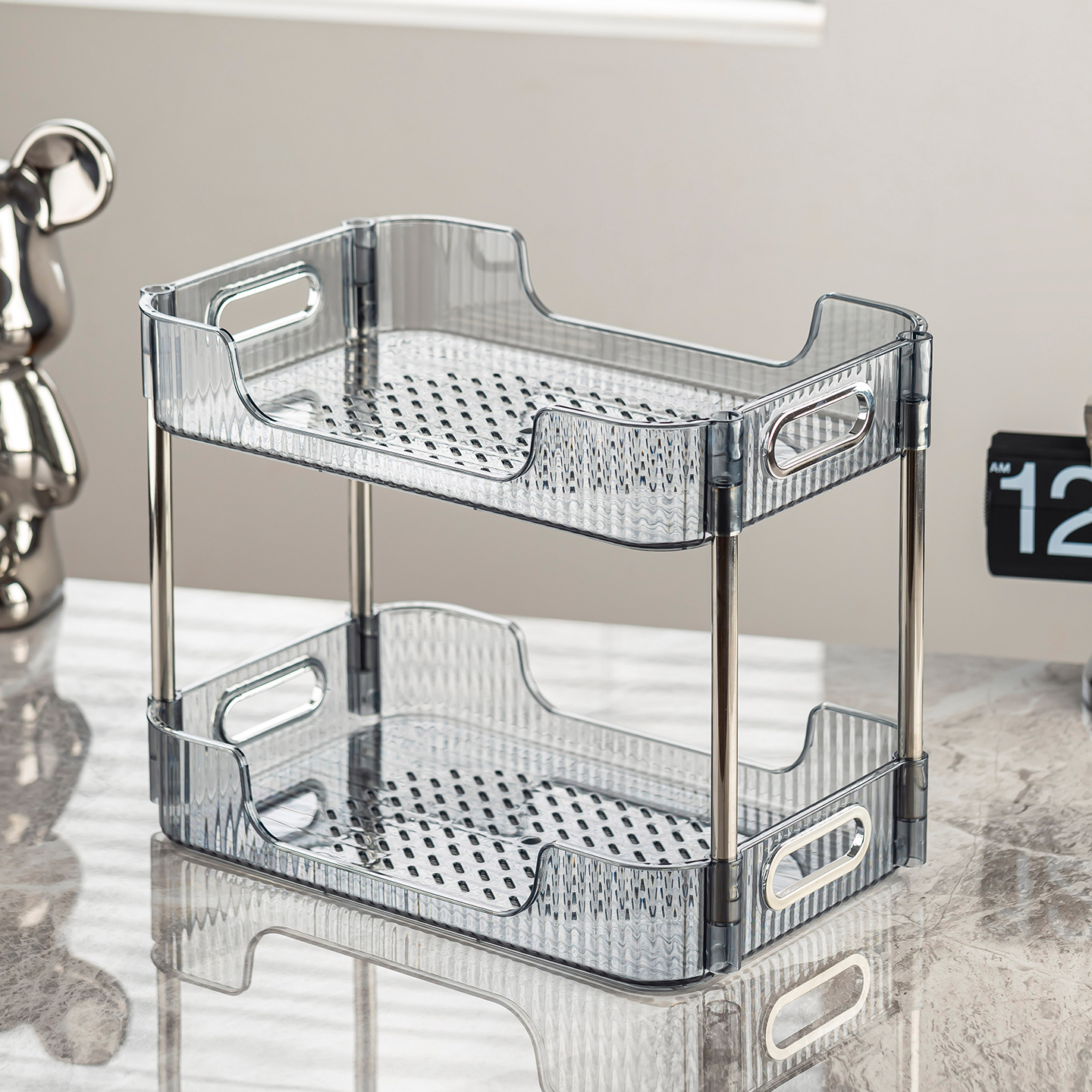 厨房置物架家用轻奢餐桌台面水杯架子杯子桌面化妆品茶具收纳多层