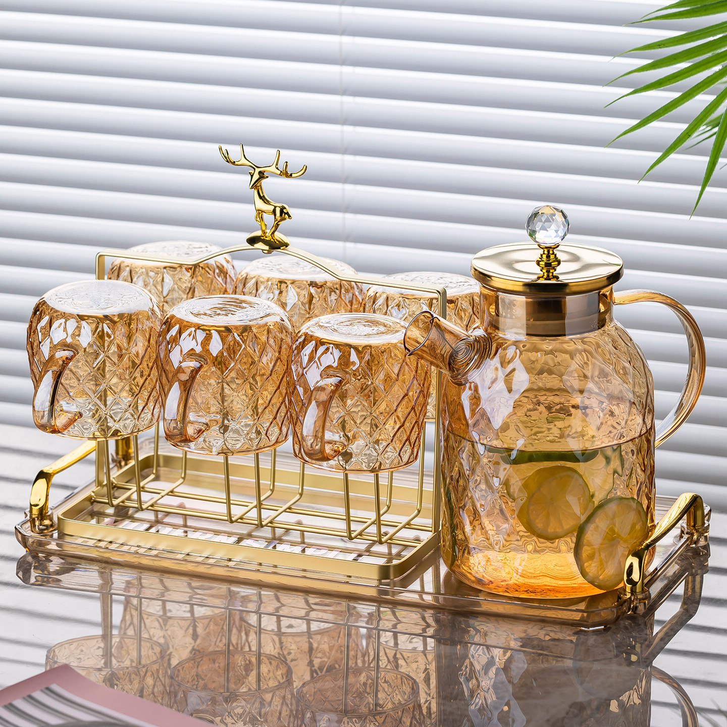 玻璃水杯套装家用大容量